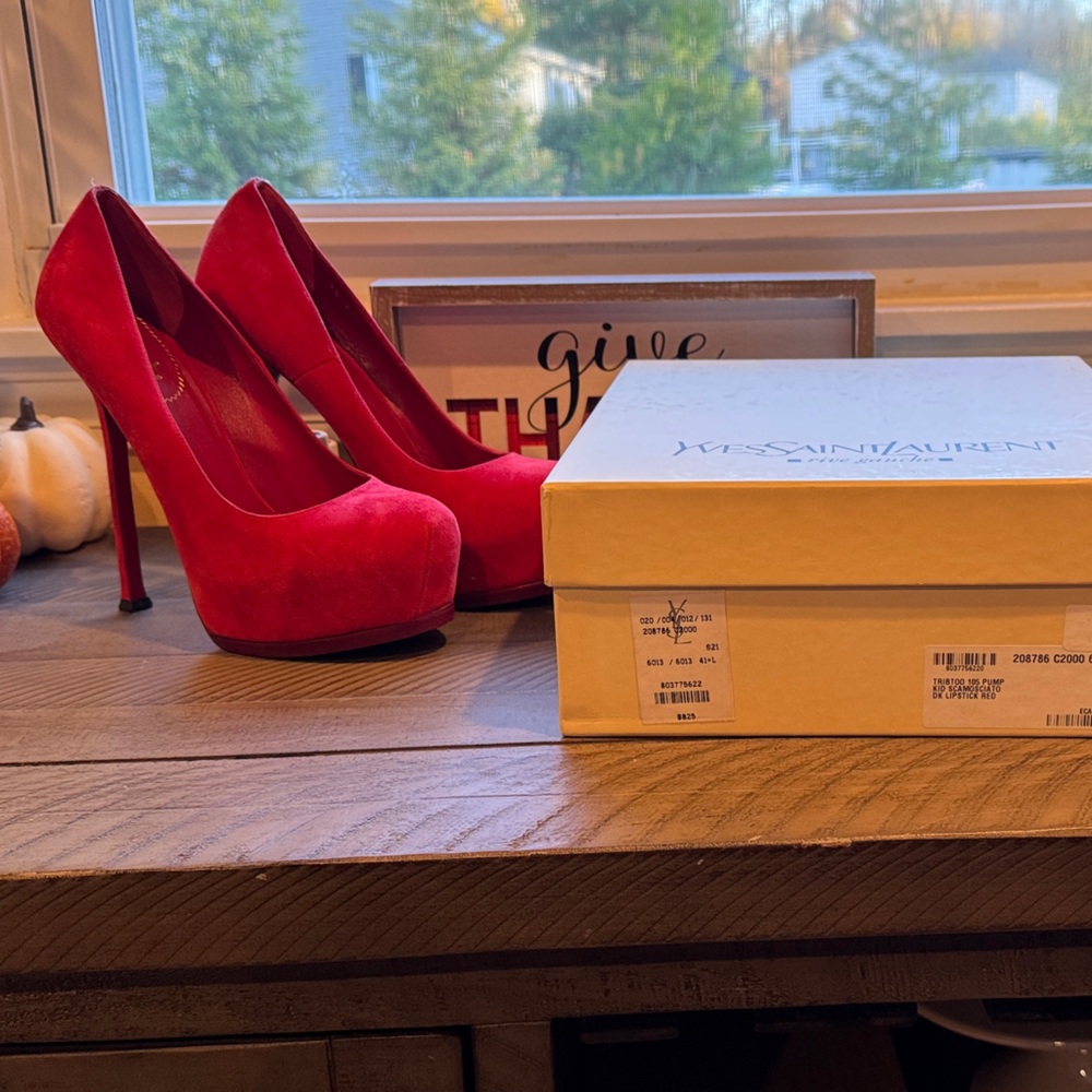 Yves Saint Laurent Vibrant Red Heels